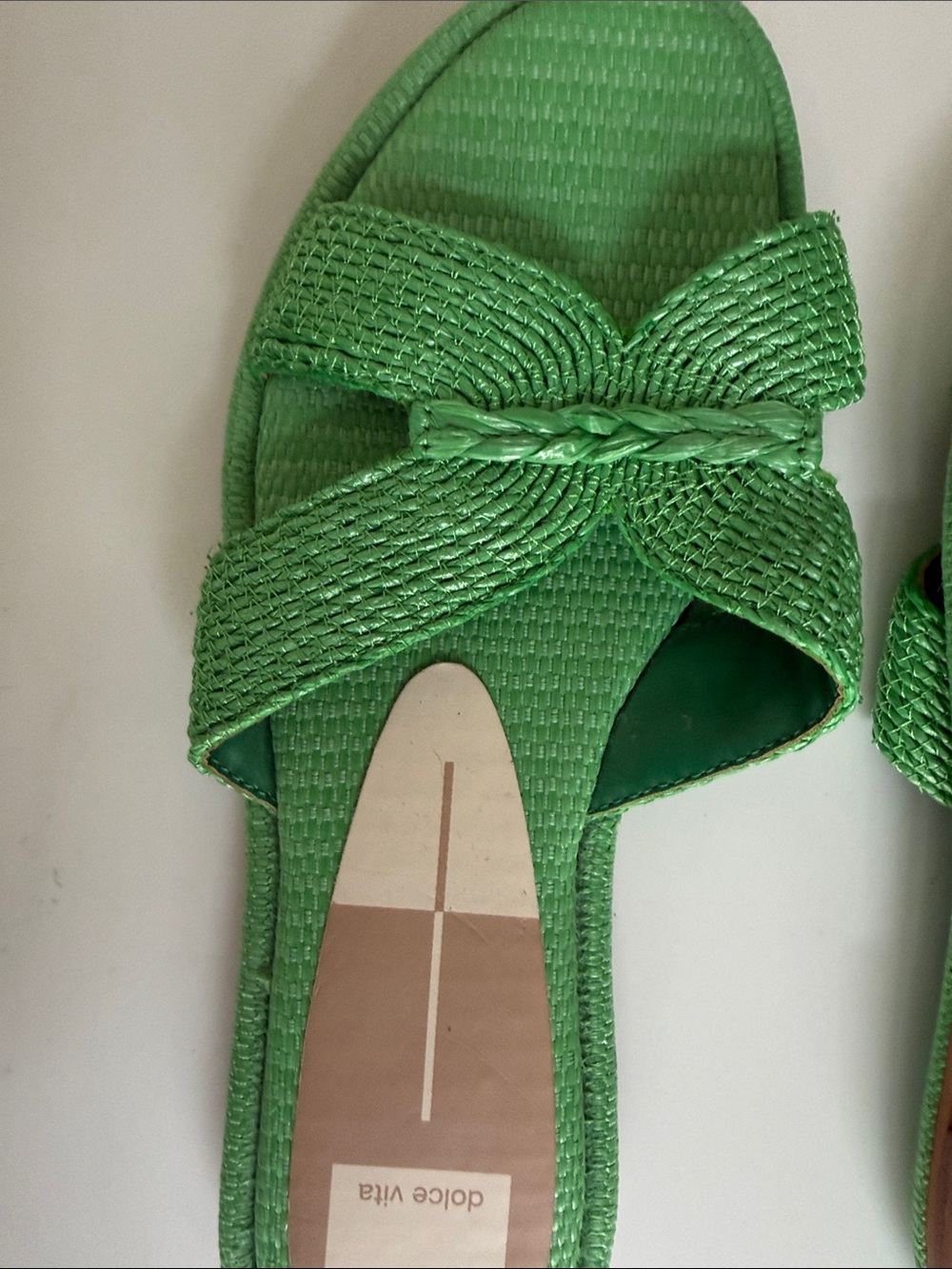 Dolce Vita Green Braided Slide Mules - Picture 3 of 3